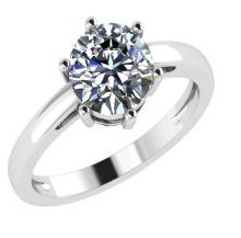 CERTIFIED 2.15 CTW D/VS1 ROUND (LAB GROWN Certified DIAMOND SOLITAIRE RING ) IN 14K YELLOW GOLD