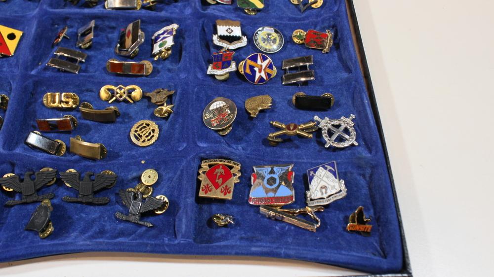 approximately 72 military pins
