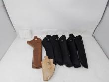 Assorted holsters (5 nylon & 2 leather)