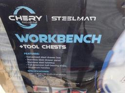 Steelman 7' 18-Drawer Work Bench (Red)