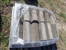 (2) Pallets, Approx 45 Angle Concrete Blocks