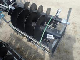JCT hydraulic post hole digger with two bits