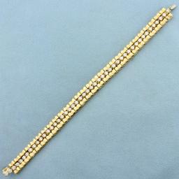 3ct Tw Diamond Line Bracelet In 14k Yellow Gold