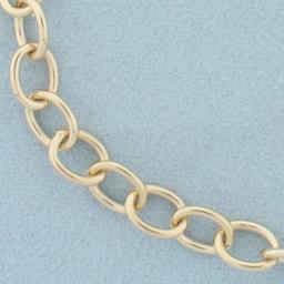 Cable Link Bracelet In 14k Yellow Gold