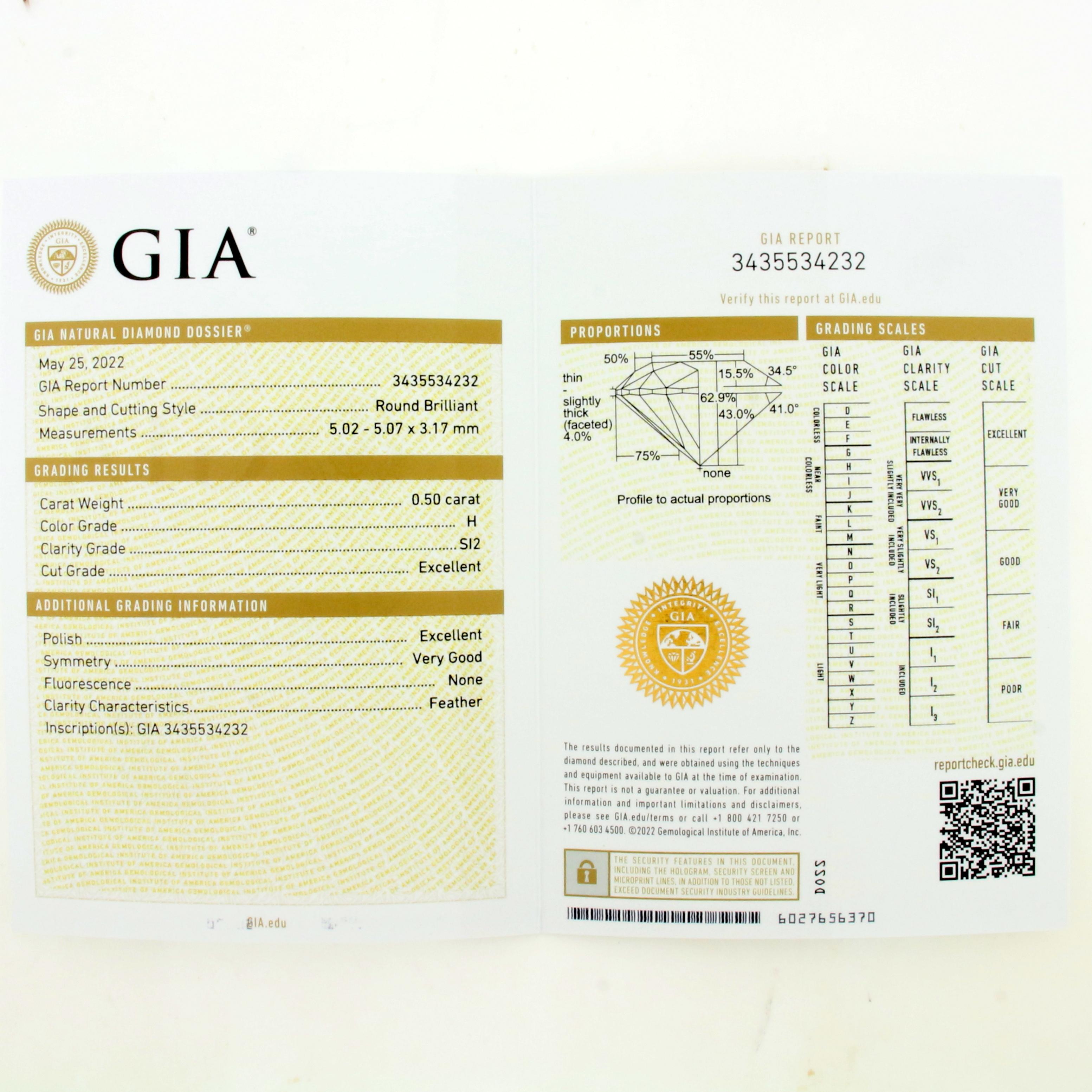 Gia Certified 1ct Diamond Stud Earrings In Platinum Settings