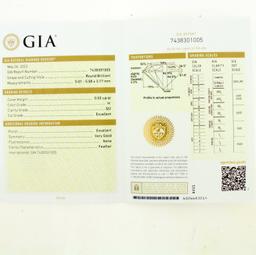 Gia Certified 1ct Diamond Stud Earrings In Platinum Settings