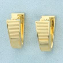 Modern Style Cufflinks In 14k Yellow Gold