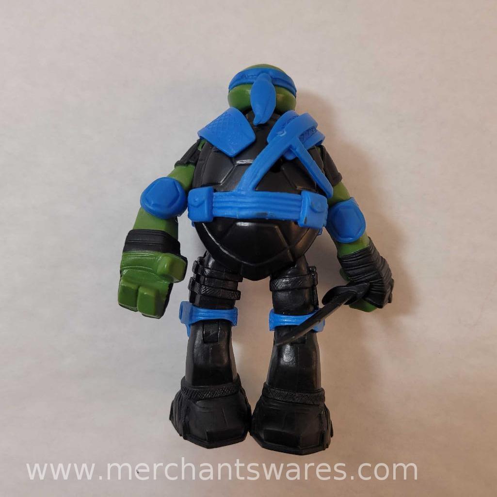 Four Leonardo Teenage Mutant Ninja Turtles Figures including 2013 Stealth Tech Leonardo, 1993