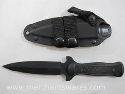 Two Tactical Knives, United UC 728 Wasp Dagger Double Blade with Sheath, Camillus Boot Knife Double