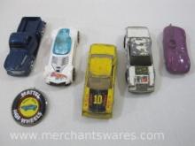 Hot Wheels Cars, Mirada and Racing Stockers, 1980-81 Mattel, with 1969 Heavy Chevy Tab Pin, Tootsie