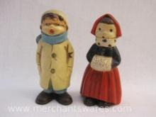 Two Ceramic Caroler Figures, 4 oz