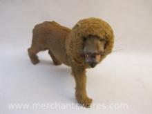 Lion Statue with Real Fur, see pictures, 1 lb 5 oz