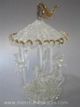 Spun Glass Carousel with Gold Accent, 2 oz