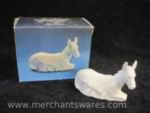 Avon Nativity Collectibles The Donkey Porcelain Figurine in Original Box, 1984, 5 oz