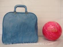 Brunswick Tzone 10lb Bowling Ball, Pink, USBC HFA2375, in Vintage Bag