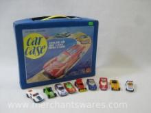 Vintage Tara Toy Corp Car Case with 9 Cars Inside Including Matchbox Hot Wheels and More, 3 lbs