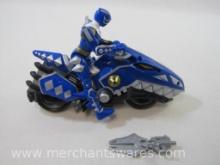 Bandai Power Rangers Dino Thunder Warrior Blue Ranger with Raptor Cycle, 2003-04, 10 oz