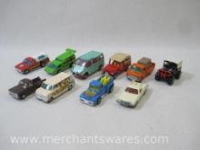 Variety of 1970/80s Matchbox Ford and Hot Wheels Toy Cars, Including Spoiler Sport, Ford Transit and