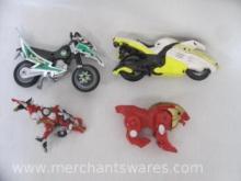 Power Rangers Motorcycles with Dino Thunder by Bandai 2003 and Megazord Red Lion Zord, Bandai 2001,