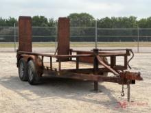 HOMEMADE 12' TANDEM AXLE EQUIPMENT TRAILER