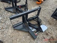 NEW LAND HONOR HYDRAULIC POST/ TREE PULLER SKID STEER ATTACHMENT