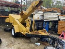 Wood Chuck Towable Chipper w/Jobbox & Outriggers, Ford 6cyl Gas Engine Hrs: 2,800 (Chipper Runs)