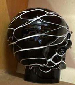 Unusual Black Glass Skull