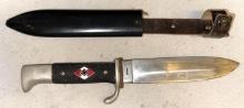 German Hitler Youth Style Dagger Marked SM/1940 Germany w/metal Scabbard