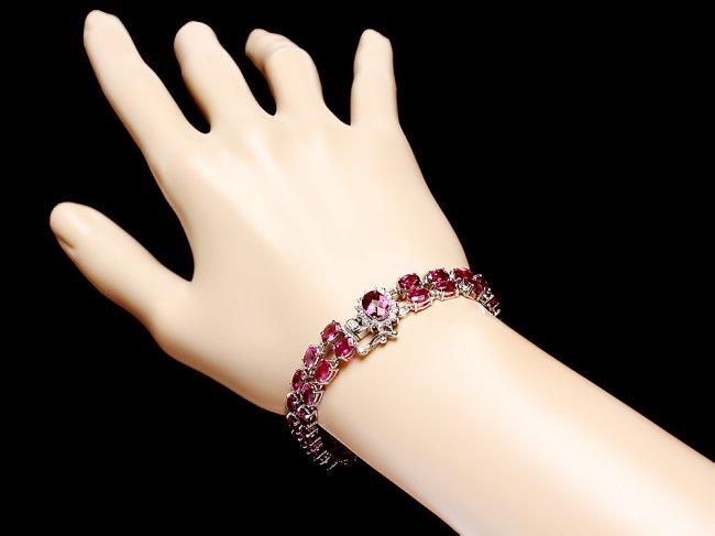 14k 21.2ct Tourmaline 0.40ct Diamond Bracelet