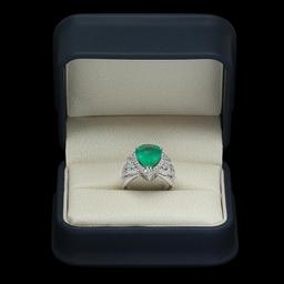 14K Gold 4.55 Emerald 1.20 Diamond Ring