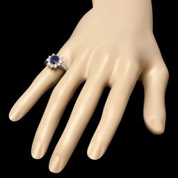 14k Gold 2.50ct Sapphire 1.00ct Diamond Ring