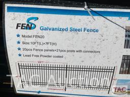 New Powder Coated Galvanized Steel Fencing