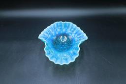 Vaseline Glass Fluted Bowl