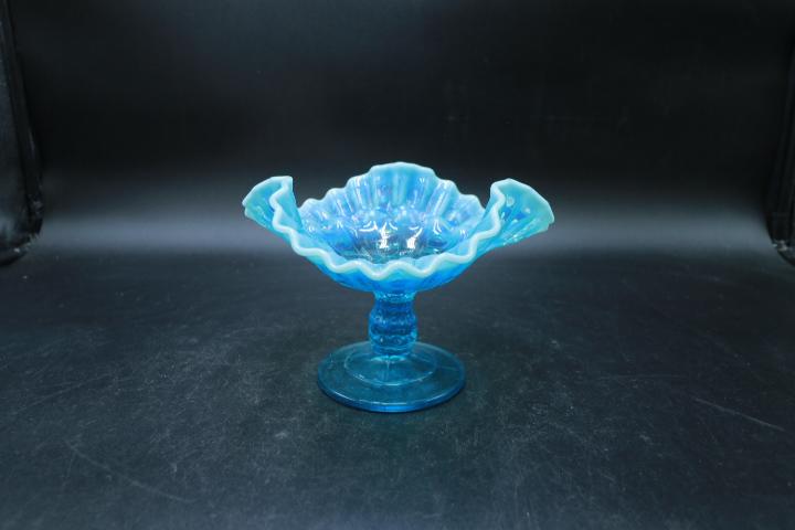 Vaseline Glass Fluted Bowl