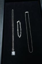 2 Sterling Silver Necklaces & Bracelet