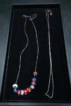 2 Sterling Silver Necklaces 1 with Charms