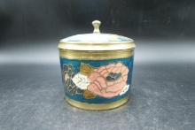 Enameled Brass Box With Lid
