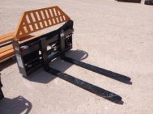 Unused Wolverine PFA-11-3300G Hydraulic Adjustable Pallet Forks (Skid Steer Attachment)