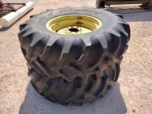 (2) John Deere Duals w/Tires 18.4-26