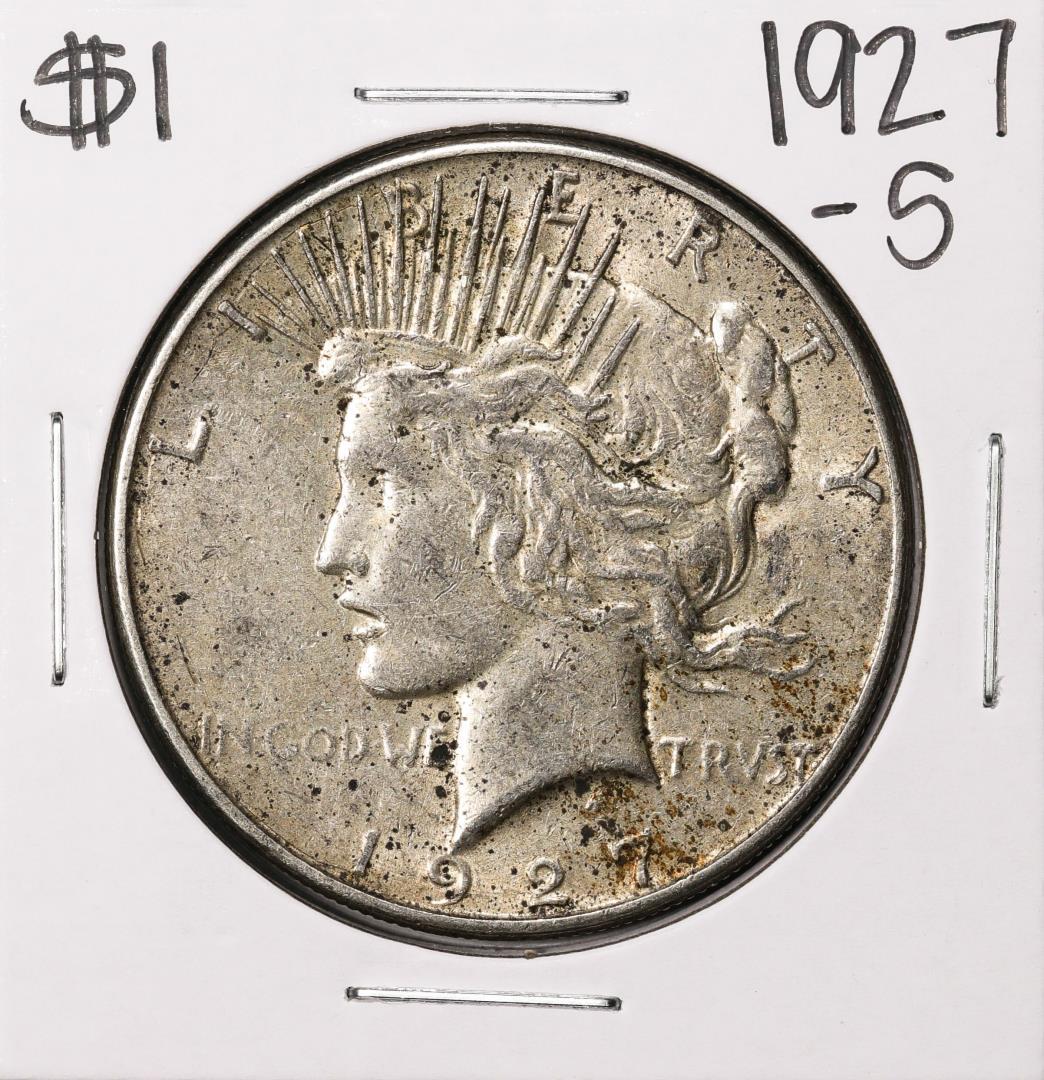 1927-S $1 Peace Silver Dollar Coin