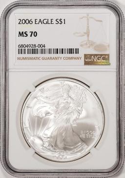 2006 $1 American Silver Eagle Coin NGC MS70