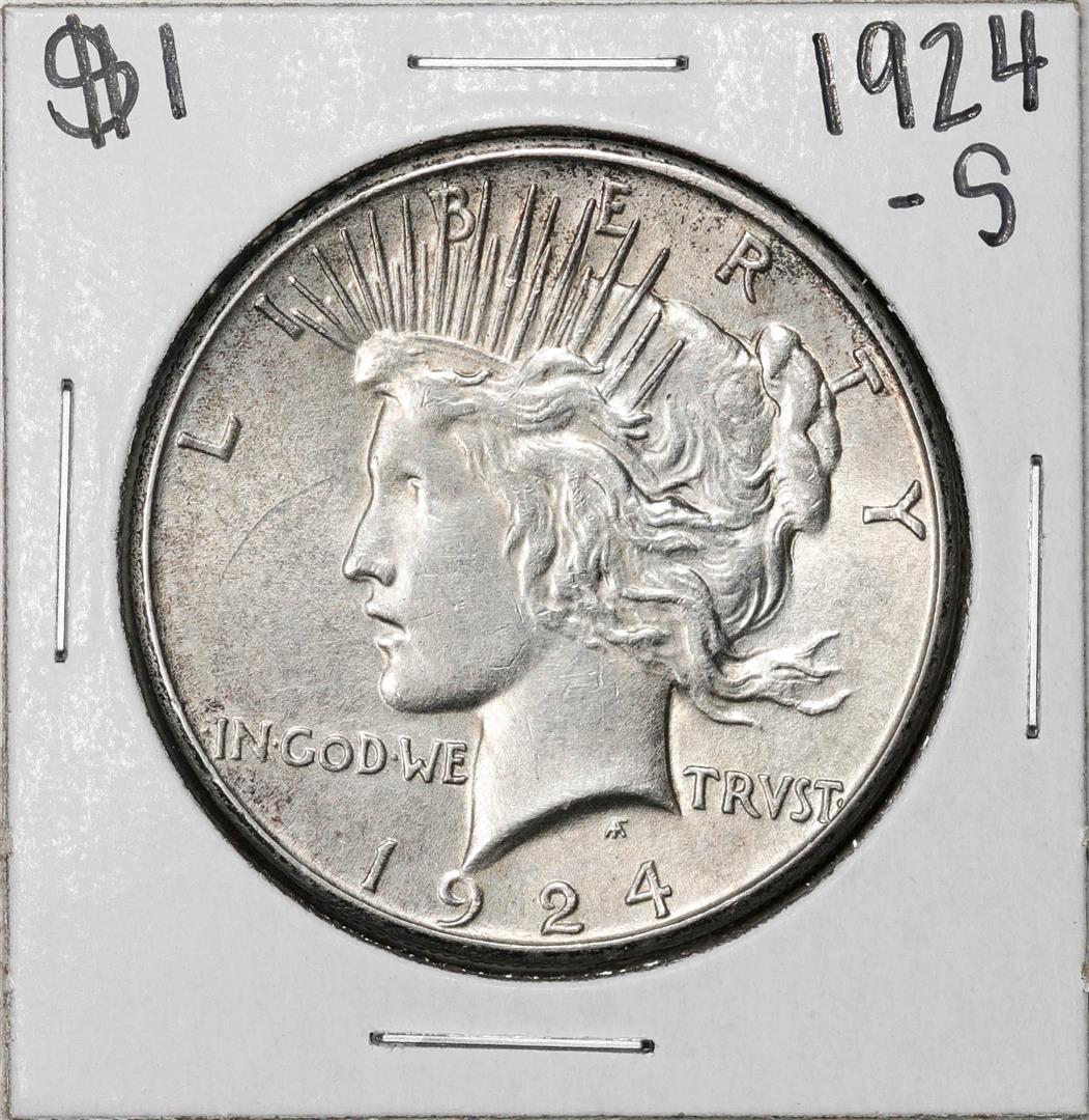 1924-S $1 Peace Silver Dollar Coin