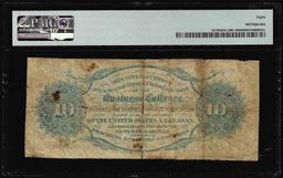 1879 $10 First National College Bank Minnesota St. Paul Obsolete Scrip PMG Very Good 8