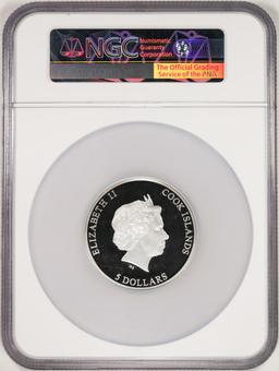 2022 Cook Islands $5 Proof Big City Lights Silver Coin NGC PF70 Ultra Cameo