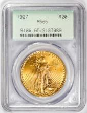 1927 $20 St. Gaudens Double Eagle Gold Coin PCGS MS65 Old Green Holder