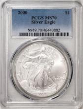 2000 $1 American Silver Eagle Coin PCGS MS70
