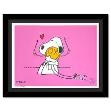 Mr. Andre "Snoopy Hugs Mr A. (Pink)" Limited Edition Serigraph on Paper