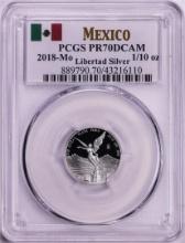 2018-Mo Mexico Proof 1/10 oz Silver Libertad Coin PCGS PR70DCAM