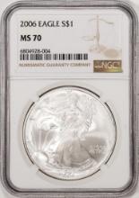 2006 $1 American Silver Eagle Coin NGC MS70