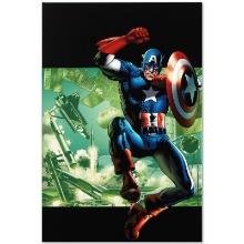 Marvel Comics "Captain America: Man Out Of Time #4" Limited Edition Giclee On Canvas